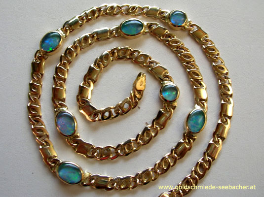Goldkette mir Opalen